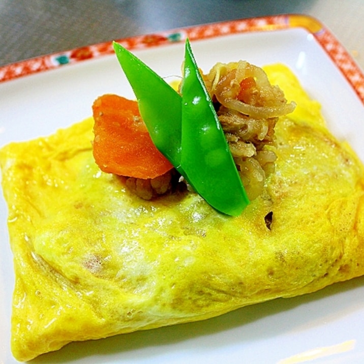 肉じゃがの卵包み*薄焼き卵で